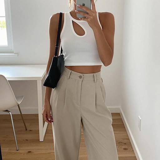 Chic Mirror Selfie with Stylish Outfit