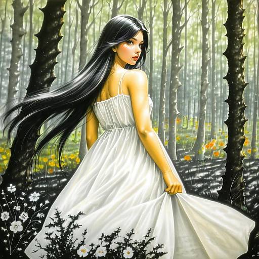 Looking Back: Girl in White Sundress