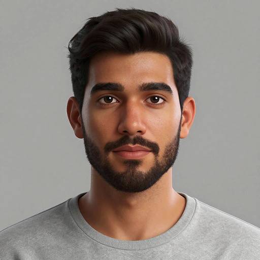 Realistic Digital Portrait of Young Man