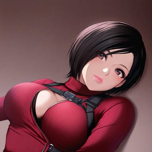 Illustration of Ada wong, resident evil in the style of Kuena