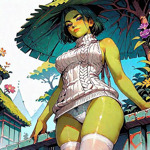 Anime Shrek with Smirking Expression