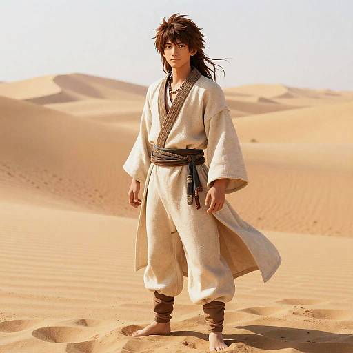 3D Anime Desert Nomad Scene