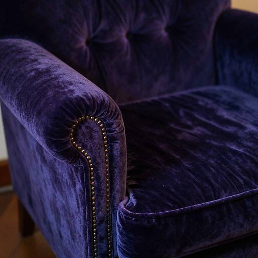Vintage Velvet Armchair in Moody Light