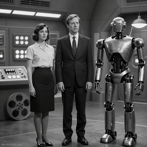 Futuristic Sci-Fi Scene with Robot