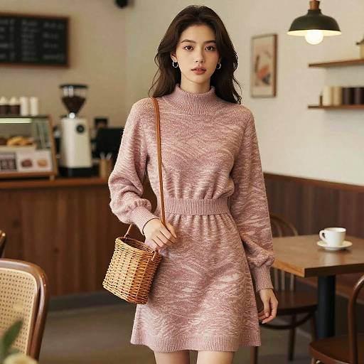 Bohemian Chic in Cozy Coffee Shop