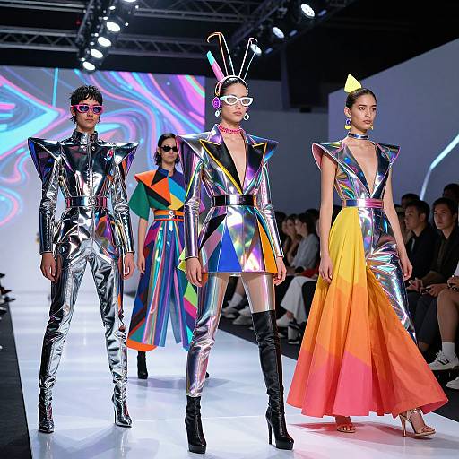 Futuristic Avant-Garde Fashion Runway