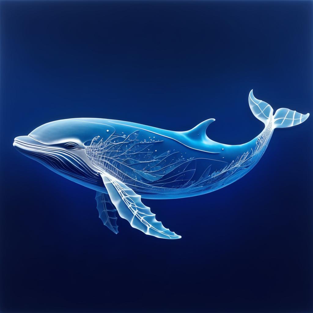 X-Ray Artwork of a Swimming Whale