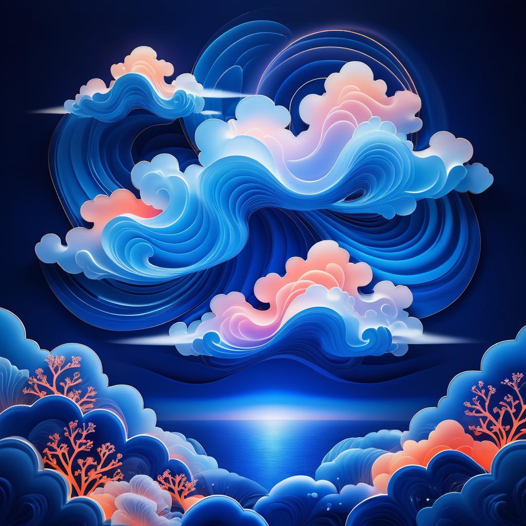 Ethereal Cloud Light Painting Art