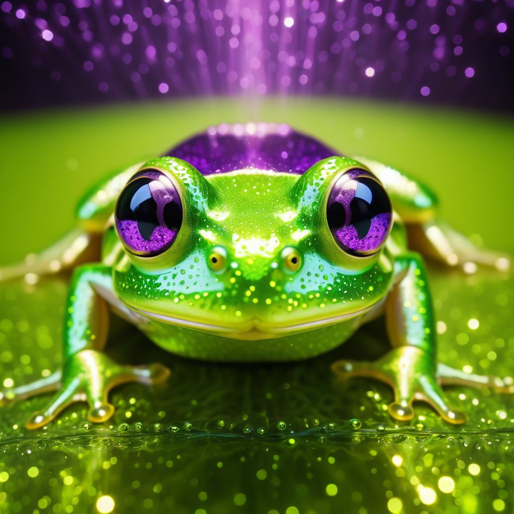 Joyful Frog Close-Up with Vibrant Colors