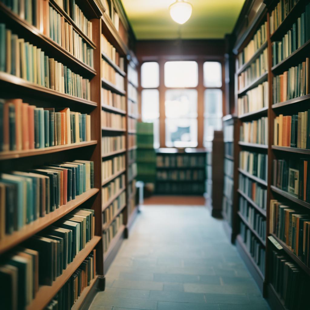 Vintage Film Portrait of a Bookstore