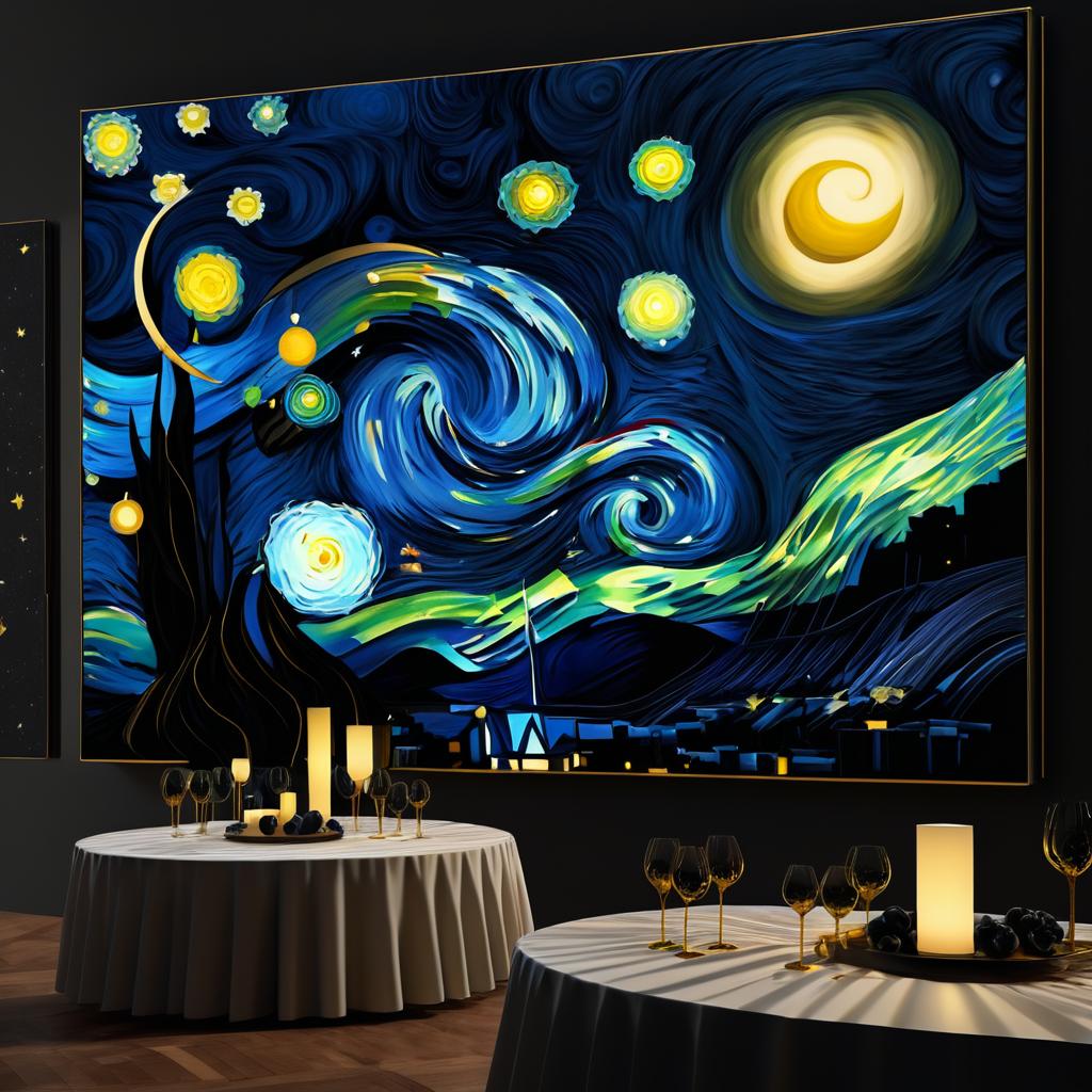 Starry Night Reimagined in Caravaggio Style