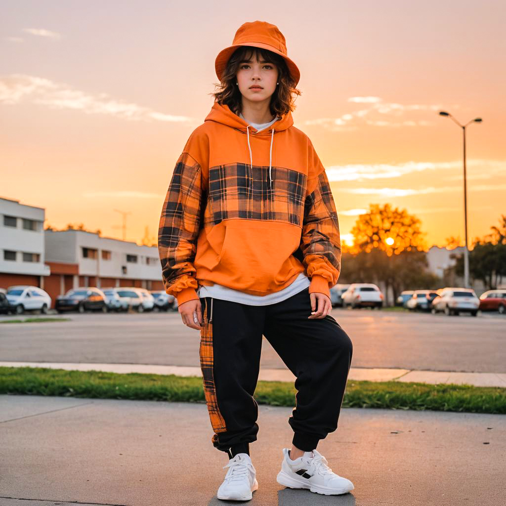 Trendy Teen Fashion with Sunset Vibes