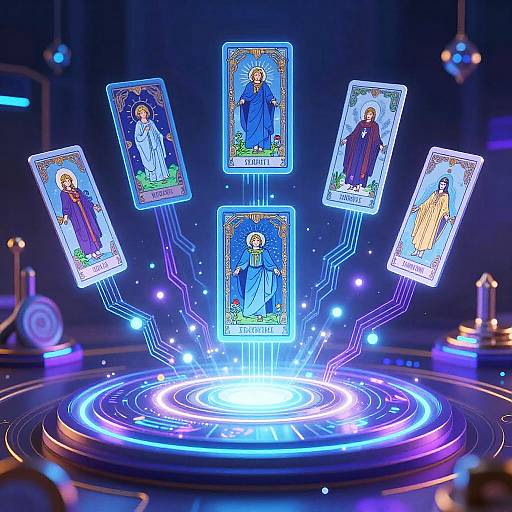 Futuristic Cyberpunk Tarot Deck