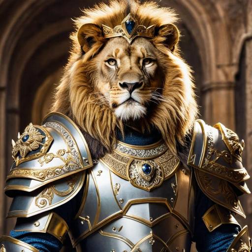 Majestic Lion Boy in Armor