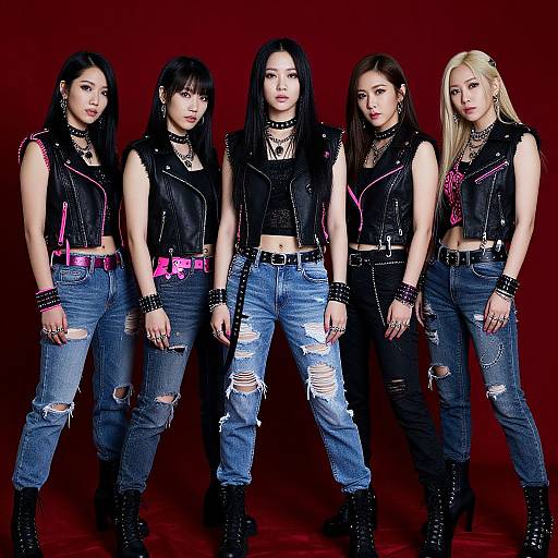 Edgy Punk Asian Women Group