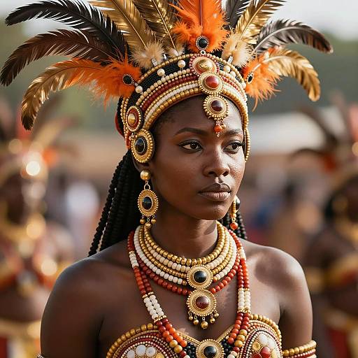 African Woman in Traditional Nile Dancer Costume