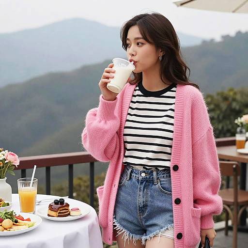 Casual Streetwear Brunch on Mountain