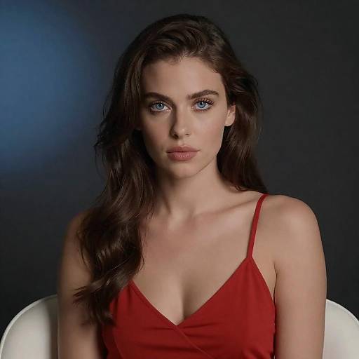 Striking Portrait of a Woman in Red