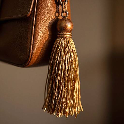 Elegant Vintage Leather Handbag Tassel