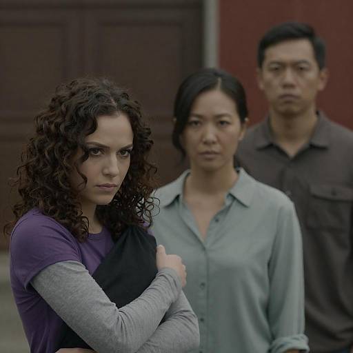 Intense Gaze in Dimly Lit Scene