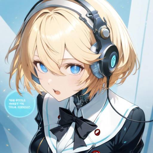 Aigis from Persona in School Uniform