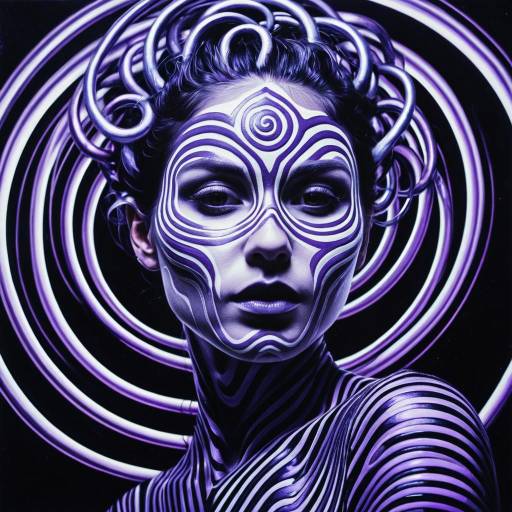 Surreal Woman with Silver and Lavender Skin Surreal Woman with Silver and Lavender Skin