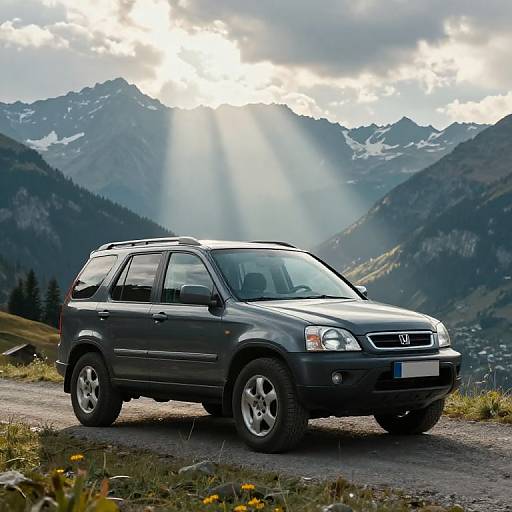 Epic 2003 Honda CRV in Swiss Mountains