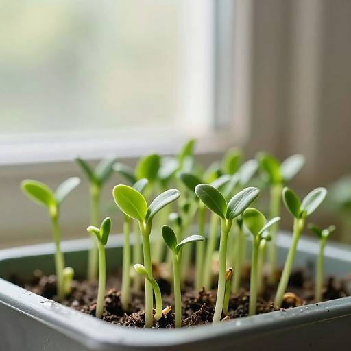 Mung Sprouts in Indoor Garden