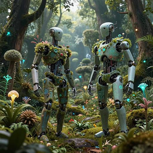 Fantasy AI Nature-Tech Fusion Art