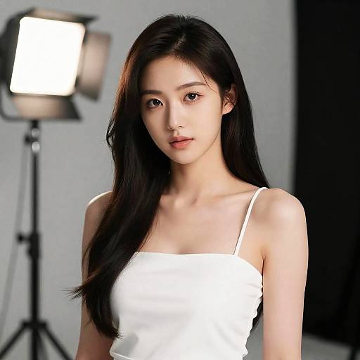 Photorealistic Solo Girl with Long Hair