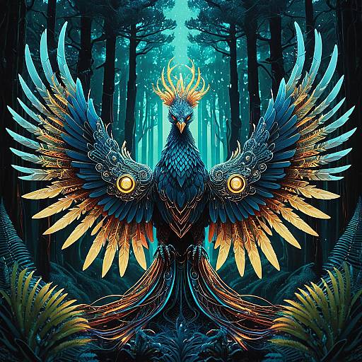 Quadruple-Headed Bio-Mechanical Phoenix