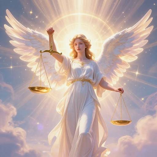 Serene Angelic Balance with Wings