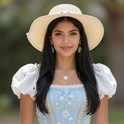 Spanish Sweetie in Puffy Dress