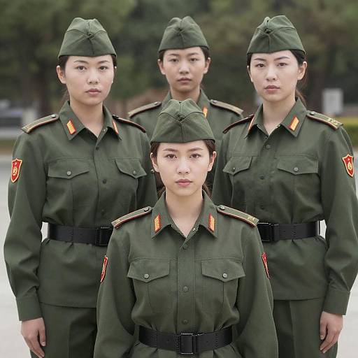 Four Women in Military Uniforms