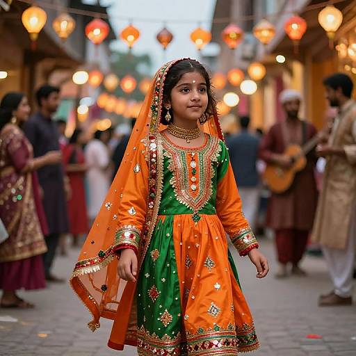 Festive Pakistani Girl in Celebration