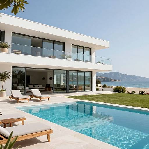 Modern Villa with Glass Walls and Pool