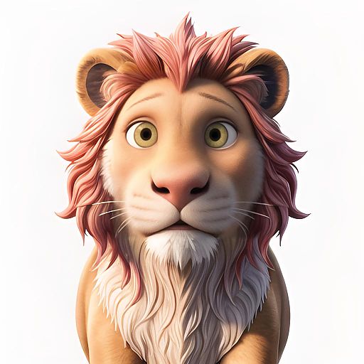 Watercolor Portrait of a Majestic Lion
