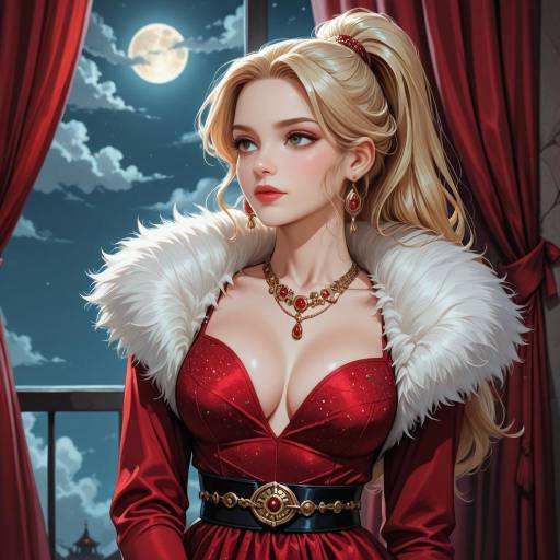 Elegant Solo Portrait with Moonlit Jewelry