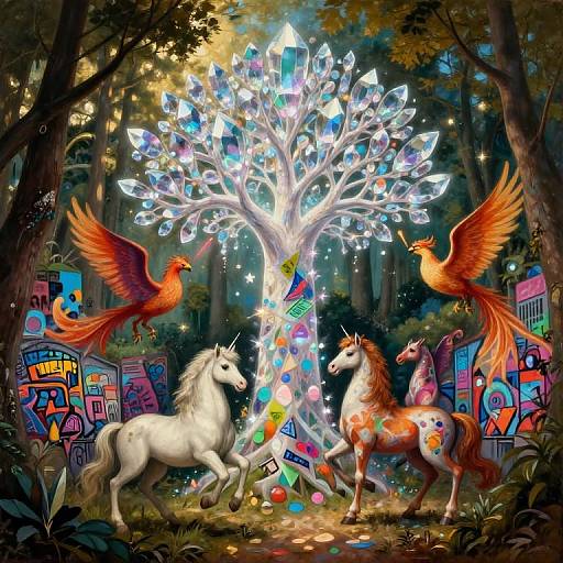 Mythical Creatures Meet Digital Graffiti