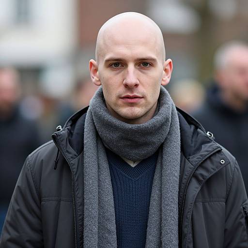 Realistic Funny Bald Male Costume