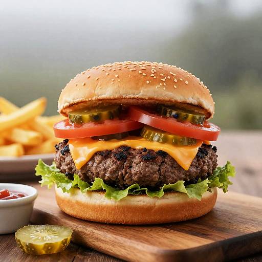 Black Angus Burger with Fries