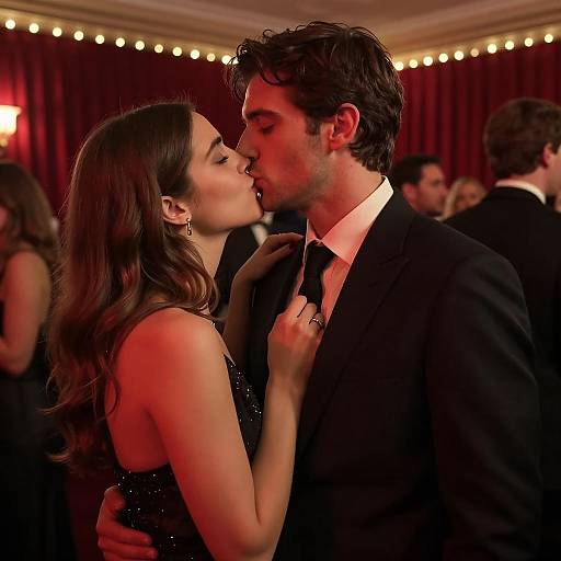 Romantic Evening in Dimly Lit Setting