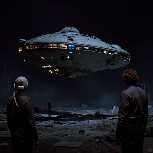 1980s Sci-Fi Eerie Abandoned Spaceship