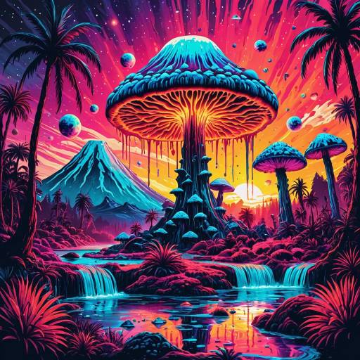 Psychedelic Forest on a Glowing Planet Psychedelic Forest on a Glowing Planet