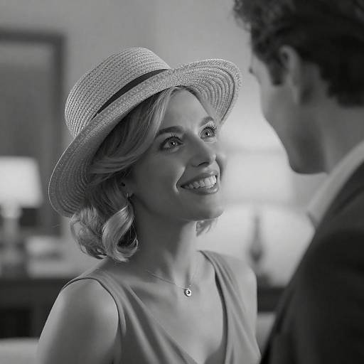 Elegant Indoor Portrait of a Smiling Couple