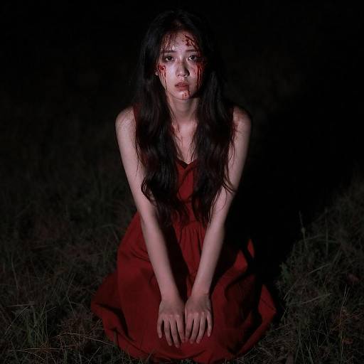 Dramatic Nighttime Portrait of a Woman