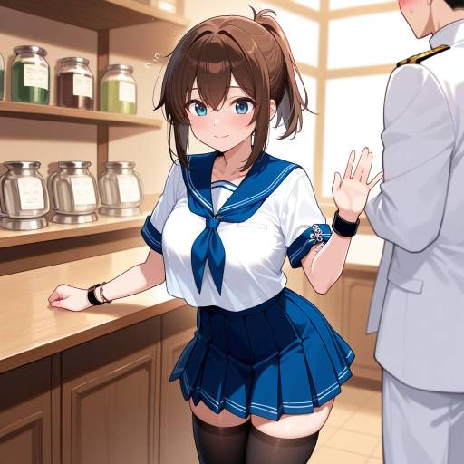 Emotional Admiral in School Uniform