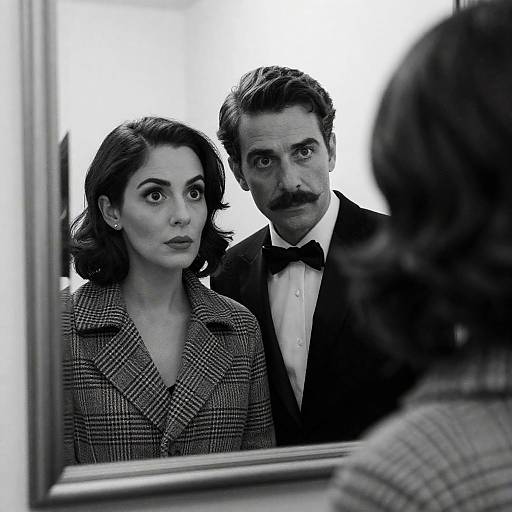 Elegant Black and White Mirror Reflection