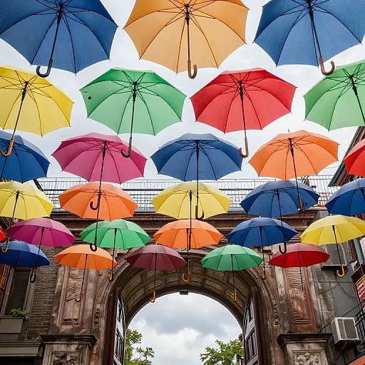 Colorful Umbrellas of Hope and Renewal