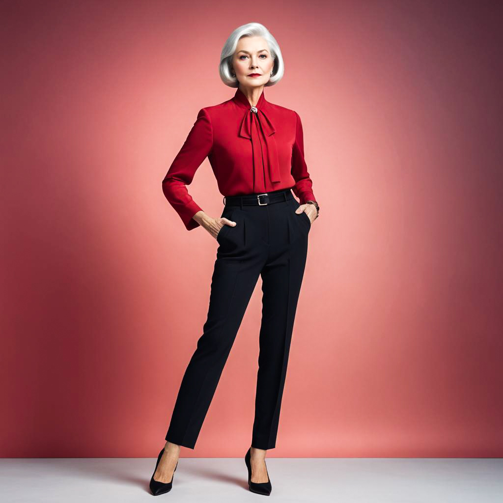 Chic Elegance of an Older Woman